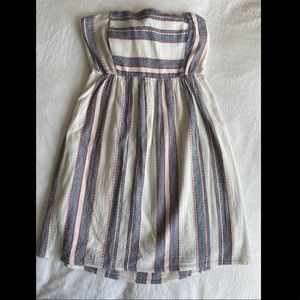 Striped Strapless Summer Dress